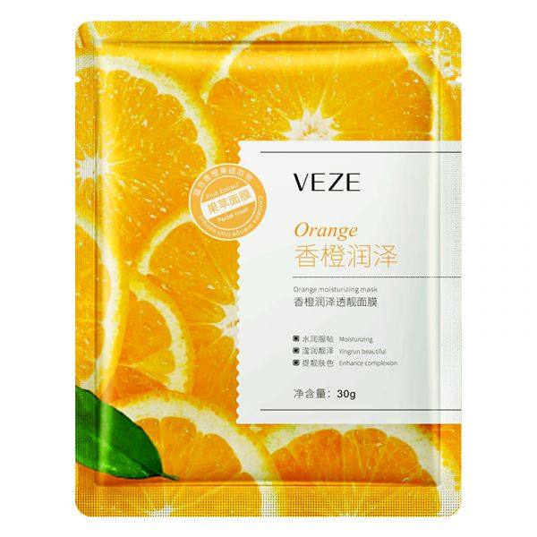 Veze Moisturizing sheet face mask with orange extract.(94162)